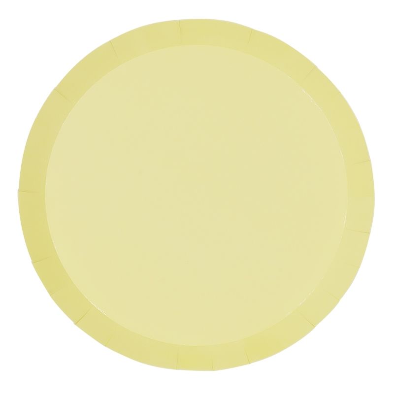 FS PASTEL YELLOW PAPER BANQUET PLATES 10.5” (PACK OF 10)