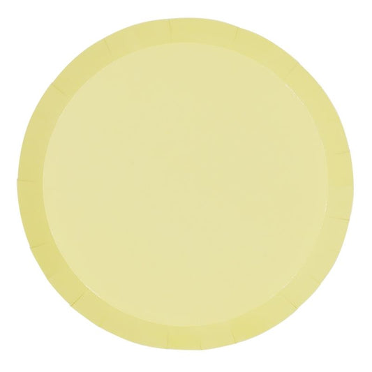 FS PASTEL YELLOW PAPER BANQUET PLATES 10.5” (PACK OF 10)