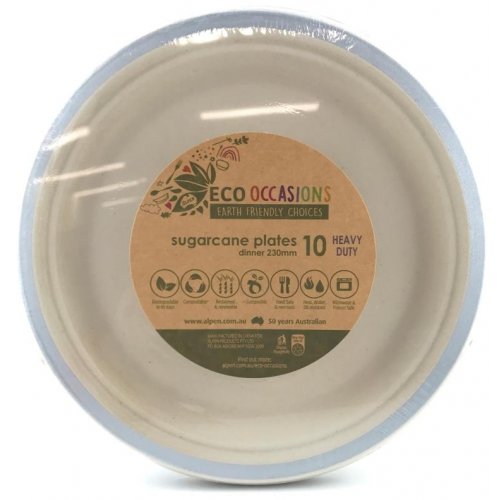 Sugarcane Dinner Plates 230mm Silver P10