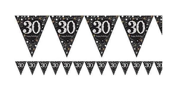 SPARKLING CELEBRATION 30TH BIRTHDAY FLAG BANNER