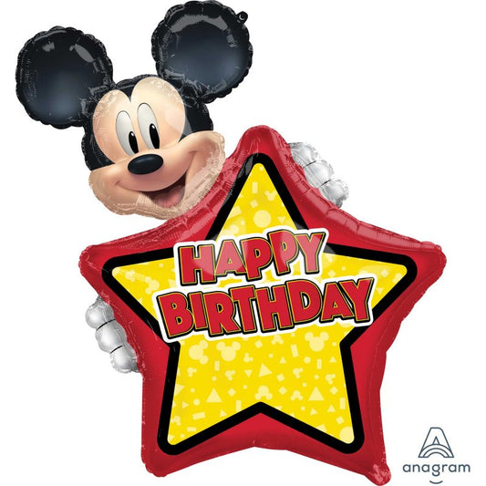 SUPERSHAPE PERSONALIZED XL MICKEY MOUSE FOREVER HAPPY BIRTHDAY P40