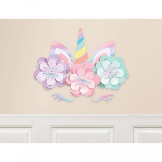 MAGICAL RAINBOW BIRTHDAY UNICORN WALL DECORATING KIT