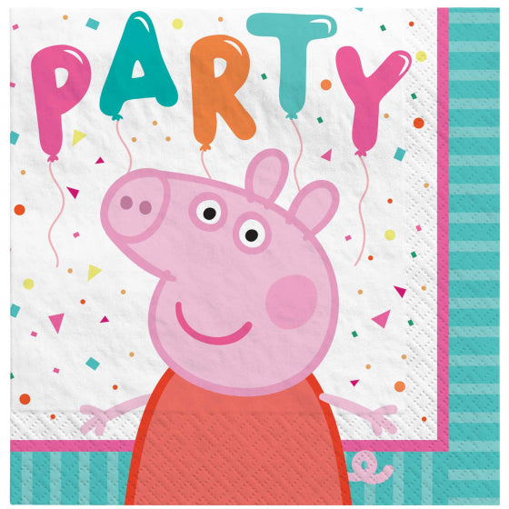 Peppa Pig Confetti Party Beverage Napkins