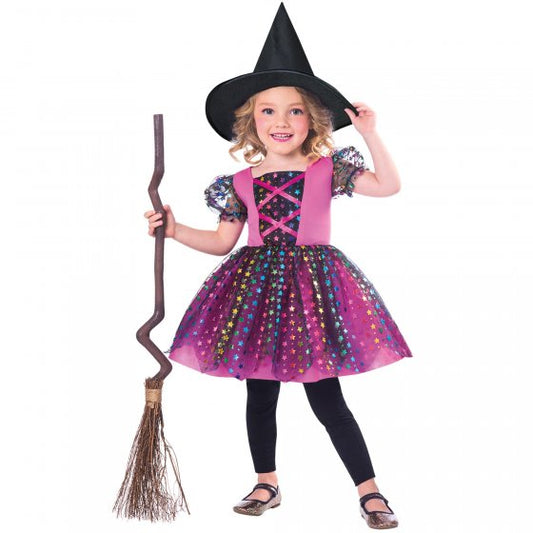 Costume Rainbow Witch Girls 7-8 Years