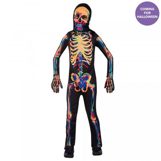 COSTUME GLOW IN THE DARK SKELETON 8-10 YEARS