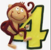 SAFARI MONKEY NUMBER 4 CANDLE