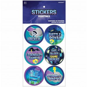 Battle Royal Sticker Favours 5cm Pack of 24