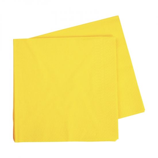 Five Star P40 400mm 2ply Dinner Napkin Canary Yellow