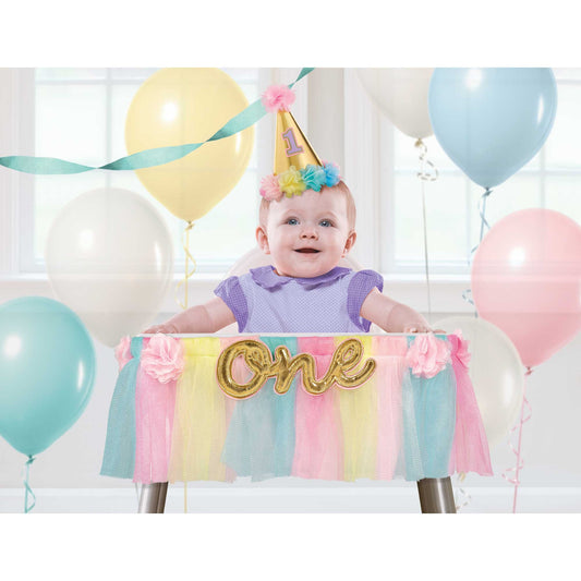 1ST BIRTHDAY GIRL HIGH CHAIR DECORATION KIT