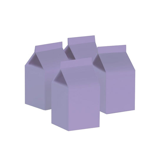 FS PASTEL LILAC MILK BOX PARTY FAVOURS (PACK OF 10)