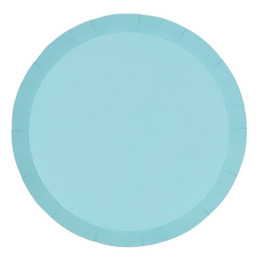 FS PASTEL BLUE ROUND LUNCH/DINNER PAPER PLATE 23CM (PACK OF 20)