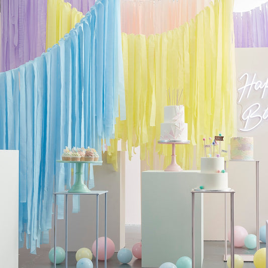 PASTEL CEILING STREAMER DECORATION