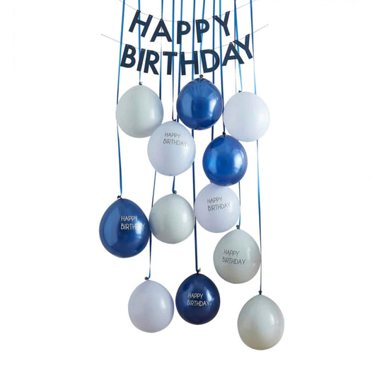 NAVY HAPPY BIRTHDAY BALLOON DOOR KIT