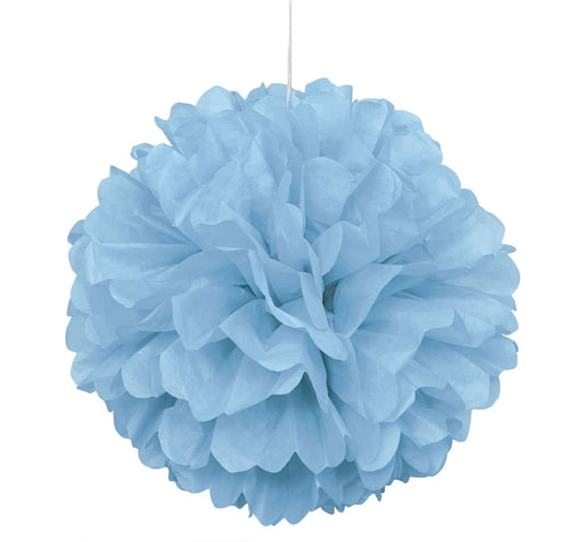 LIGHT BLUE TISSUE PAPER POM POM - 40CM