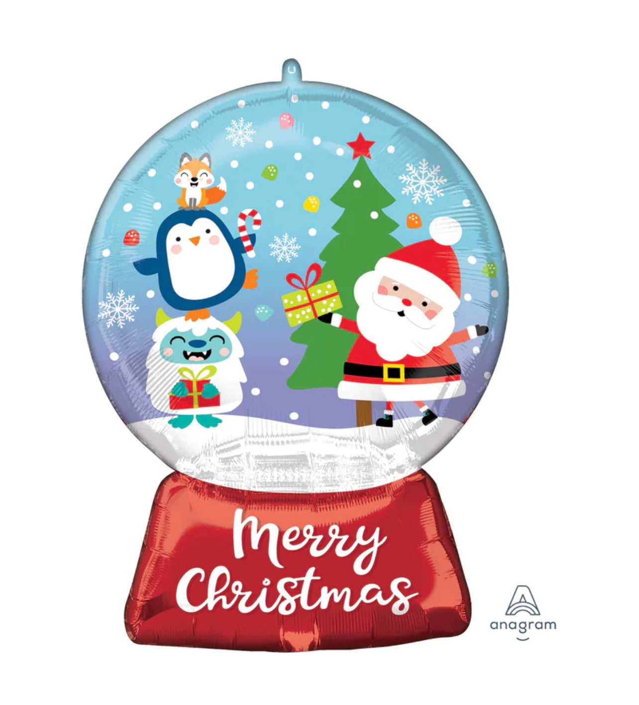 MERRY CHRISTMAS SNOW GLOBE SUPERSHAPE