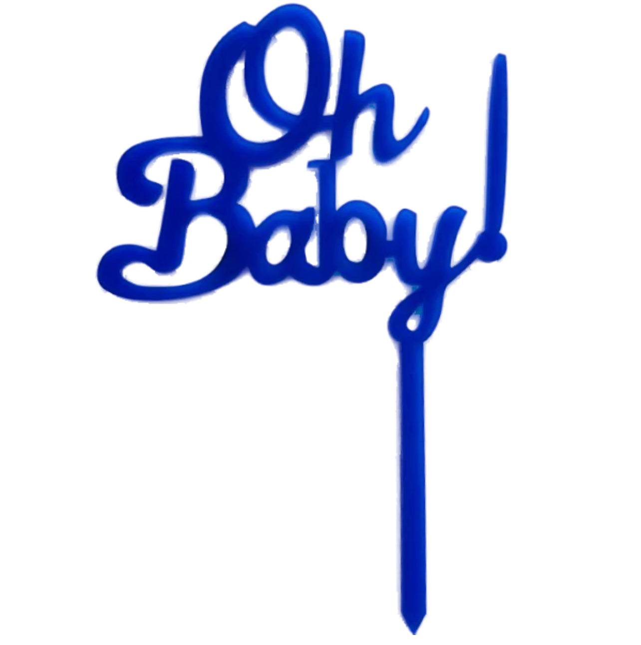 OH BABY BLUE ACRYLIC CAKE TOPPER