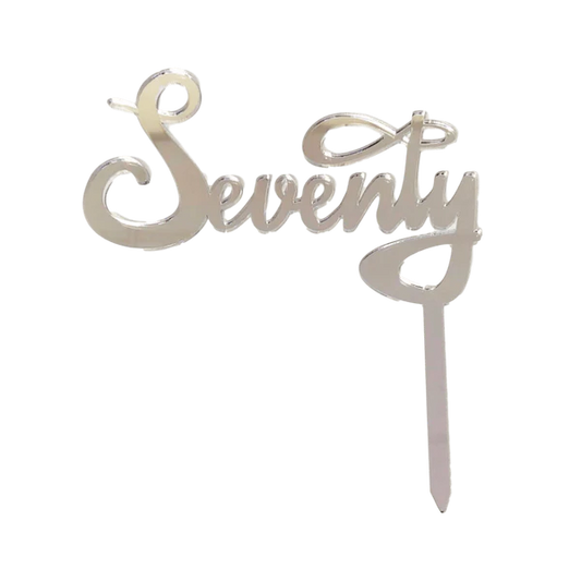 SEVENTY SILVER ACRYLIC TOPPER