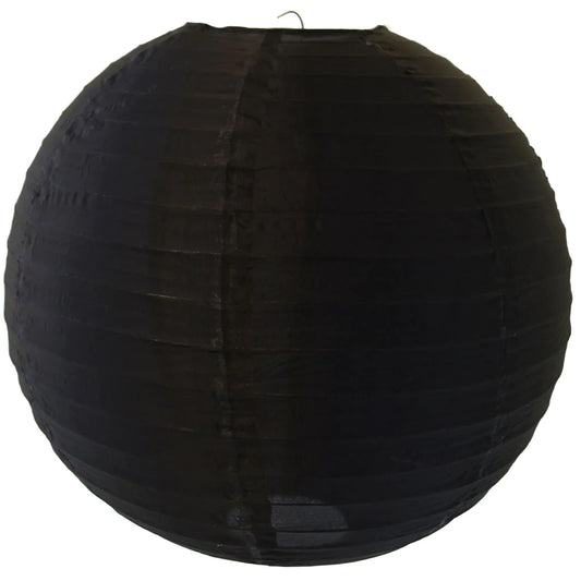 BLACK PAPER LANTERN 25.4CM