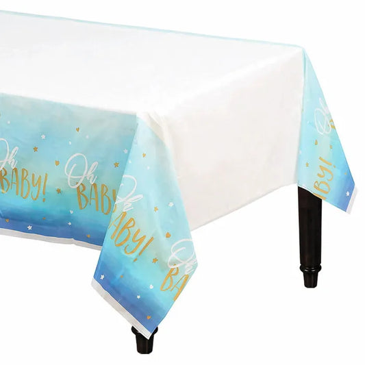 OH BABY BOY PLASTIC TABLECLOTH