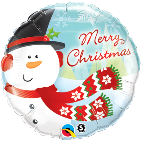 MERRY CHRISTMAS SNOWMAN FOIL BALLOON