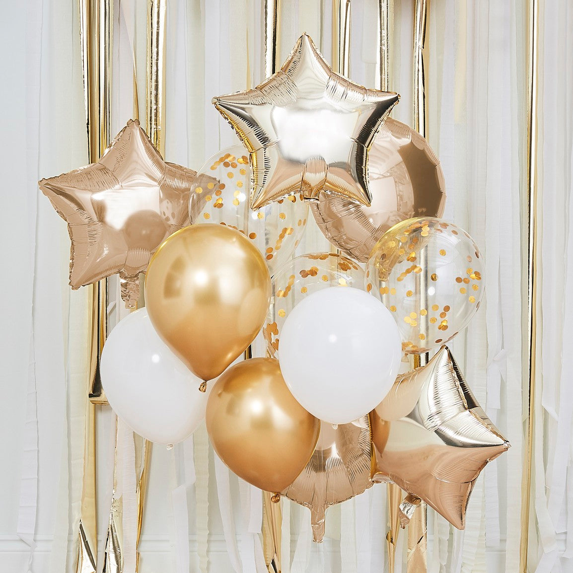 METALLIC GOLD BALLOON BUNDLE