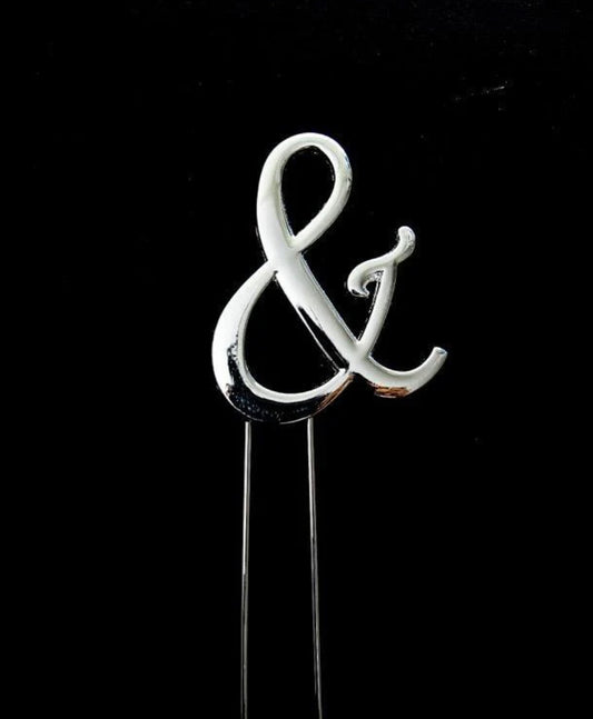 SILVER & SYMBOL CAKE TOPPER