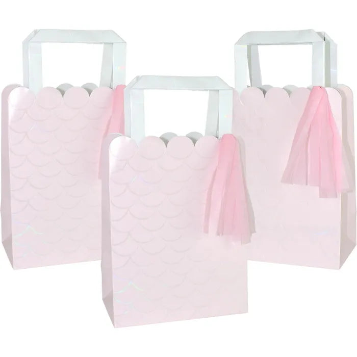 GINGER RAY MERMAID MAGIC PAPER GIFT BAGS WITH PINK TASSELS (PACK OF 5)