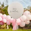 BIG SISTER BALLOON WITH PINK TASSELS