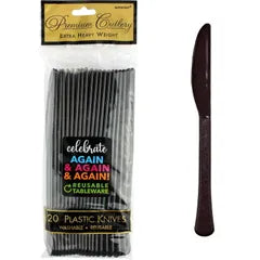 BLACK REUSABLE KNIVES (PACK OF 20)