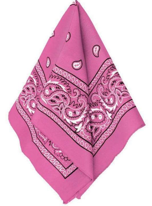 PINK PAISLEY BANDANA