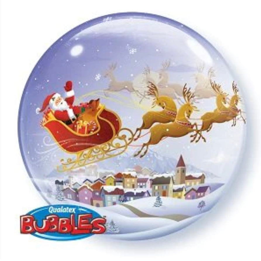 VISIT FROM SANTA BUBBLE BALLOON