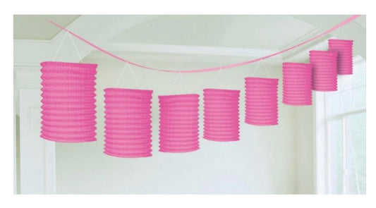 PAPER LANTERN GARLAND - PINK