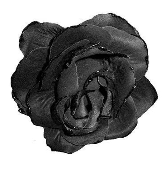 DARK SIDE CLIP-ON BLACK FLOWER