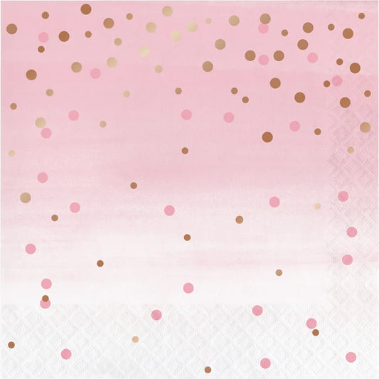 ROSE ALL DAY ROSE GOLD FOIL DOT NAPKINS