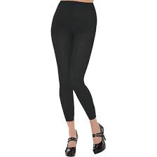 BLACK FOOTLESS TIGHTS
