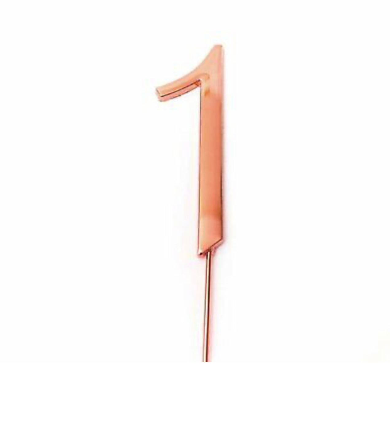 ROSE GOLD NUMBER 1 CAKE TOPPER