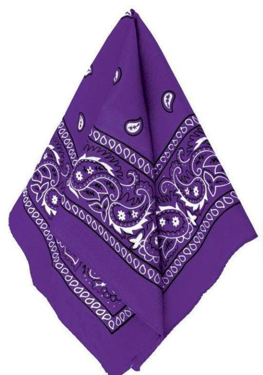 PURPLE PAISLEY BANDANA