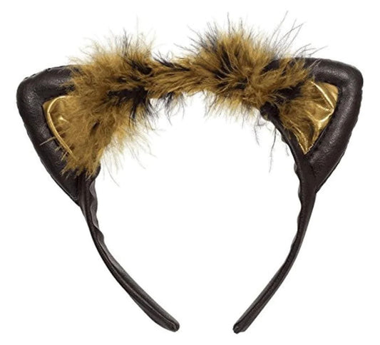 FAUX LEATHER CAT EARS HEADBAND