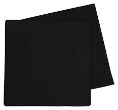 BLACK DINNER NAPKINS (PACK OF 20)