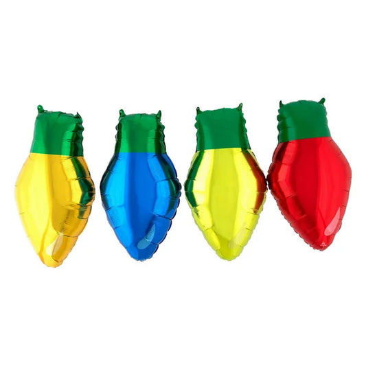 CHRISTMAS LIGHT BULB FOIL BALLOON KIT