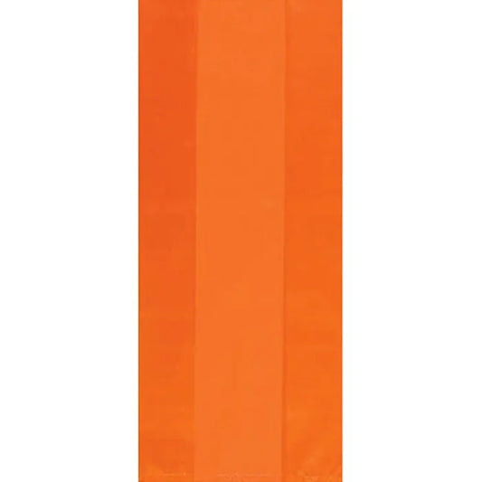 ORANGE PLASTIC LOLLY/TREAT BAGS (PACK OF 25)