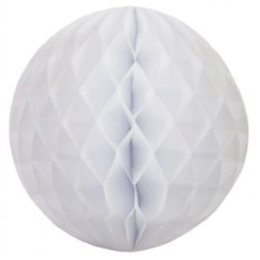 WHITE HONEYCOMB BALL - 35CM