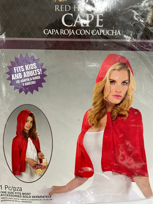 Red hooded Cape (one size fits all)