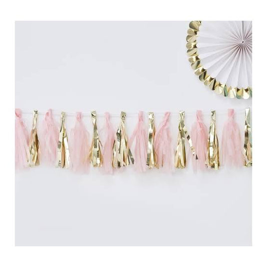 Pink & Gold Tassel Garland