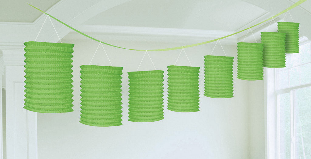 Paper Lantern Garland Green