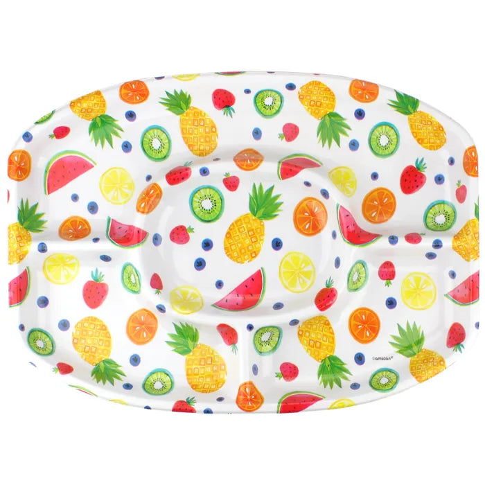 FRUIT SECTIONAL PLASTIC PLATTER