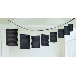 PAPER LANTERN GARLAND - BLACK