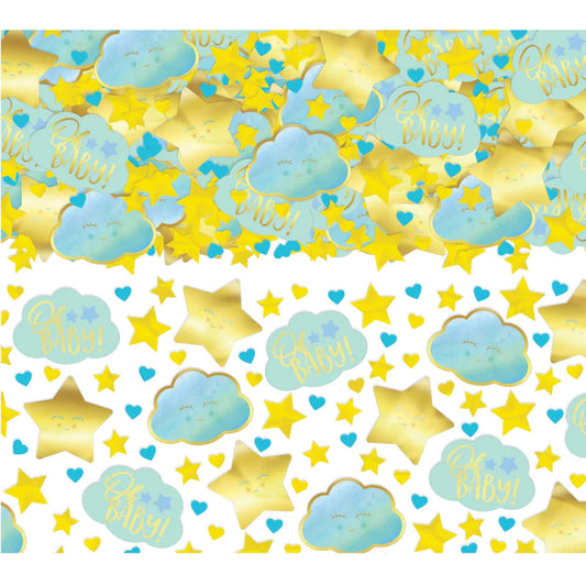 Oh Baby Boy Metallic Gold & Blue Decorating Confetti