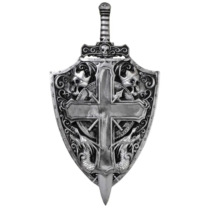 PLASTIC CRUSADER SHIELD & SWORD SET