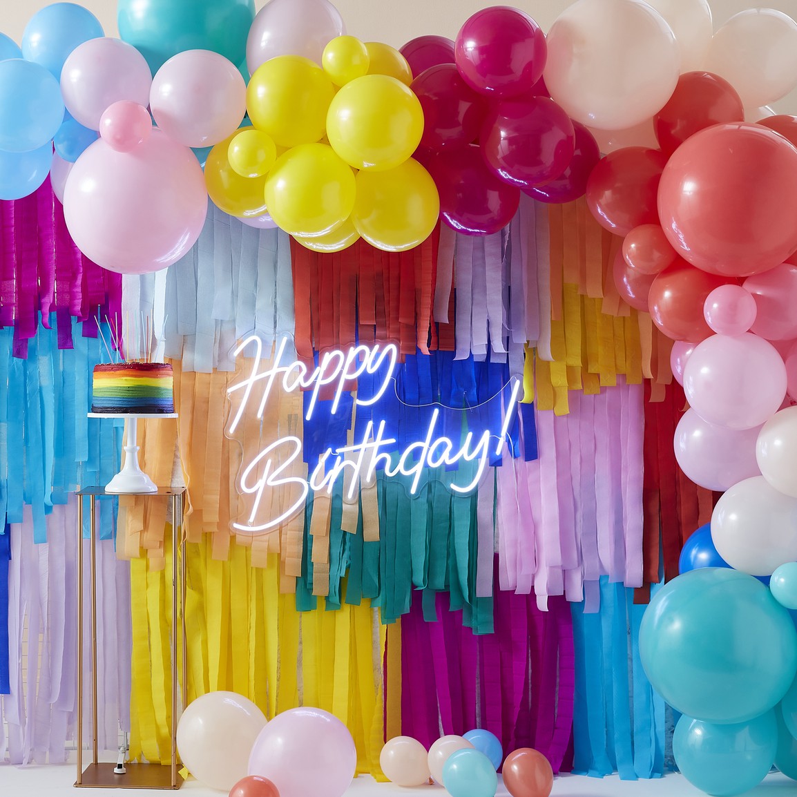 RAINBOW BALLOON BACKDROP